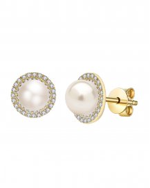PEARL DIAMOND STUDS (KE116)